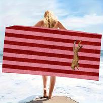 Vibrant Graphic Cheetah Print Beach Towel - Ultra Absorbent & Fast Drying Microfiber, Perfect for Picnic & Summer Vibes Decor 50x100cm