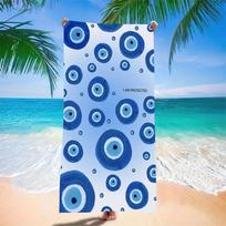 Vibrant Graphic Mystic Eye Beach Towel - Ultra Absorbent & Fast Drying Microfiber, Perfect for Picnic, Poolside & Summer Vibes 50x100cm