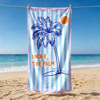 1pc Assorted Summer Coastal Beach Towels: Vibrant Pool & Beach Essential Prints Perfect choice for beach vacation party gifts 35x75cm