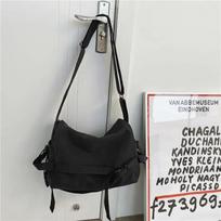 Canvas Messenger Bag Ladies Big Capacity Handbags Shoulder Bag Youth Girls Student School Bags Fashion Men Crossbody Bags juoda
