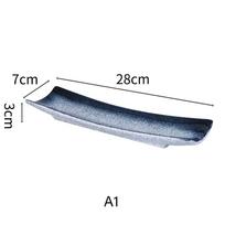 Japoniška virtuvė Sashimi stalo įrankiai Keraminis šaltas patiekalas Saury sušių patiekimo lėkštė Ungurio sashimi lėkštė Desertinė lėkštė užkandžiams