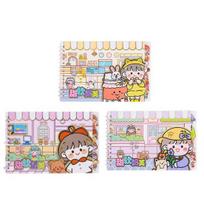 Cute Spiral Notebook with Cartoon Cover Portable Coil Journal Practical School Notebook Creatives Gifts for Students Random Style