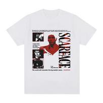 2026 New Summer 90s Classic Gangsters Movie Scarface T-shirt Tony Montana Al Pacino T-shirts Unisex Hip Hop Vintage Gothic T Shirt S