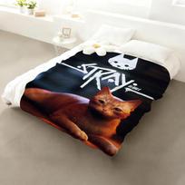 Game Stray Throw Flannel Throw Blanket: Soft Kid-Friendly Warm Anti-Static All Season Washable Couch Bed Home 75x90cm