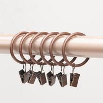 20 Pack Curtain Rings with Clips, Drapery Clips with Rings, Drapes Rings 1.26 in Interior Diameter, Fits up to 1 in Curtain Rod