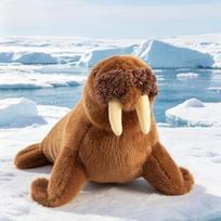 1Pc 38cm Simulation Walrus Plush Toys Lifelike Elephant Seal Plushie Doll Stuffed Soft Animal Pillow Birthday Gift 38cm