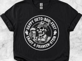 Funny Oktoberfest Shirt, Halloween Beer Shirt, Skeleton Beer Tee, Halloween Oktoberfest Gift T Shirt, Okto-Boo-Fest Tshirt M