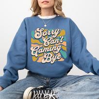 Sorry Can't Gaming Bye T-Shirt Retro Gamer Funny Gift for Men Women Gaming Apparel Vintage Style Video Game Humor T-Shirt 2XL