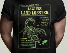 Lawless Land Lobster T-Shirt – Funny Scorpion Animal Fact Tee M