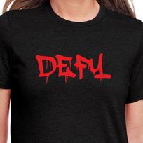 Defy T-Shirt Black Or White Unisex Uneek T-Shirt Tee M
