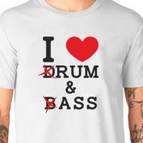 I Heart Drum And Bass Rum And Ass T-Shirt Black or White Unisex Uneek Tee S