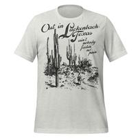 Luckenbach Texas T-Shirt, Retro Graphic (Unisex Cotton Tee) S