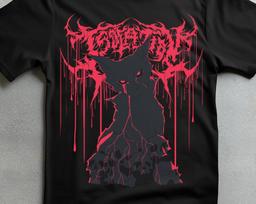 Trippy Black Cat T-shirt | Grunge Gothic Fashion 4XL