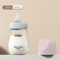 Anti-flatulence Newborn Feeding Bottle Glass Infant Milk Bottle Baby Drinking Cup  Feeding Supplies Pink 160ml