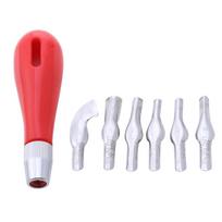 Carving Tool Practical Beginner DIY Portable ABS LInoleum Cutter Art Supplies Ergonomic School Engraving  Multifunctional raudona
