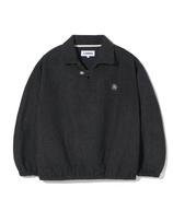 Roars Herringbone Collar Pullover - Charcoal Charcoal/M