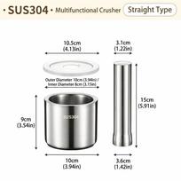 Heavy Duty Grinding Bowl Sturdy Spice Grinder Kitchen Tools Garlic Masher  Crushing Tool 01 straight S