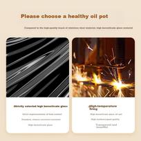 Suncha Oil Dispenser, Household Oil Bottle, Kitchen Anti-Drip Spout, Non-Drip Glass Jar, Vinegar, Sesame Oil, Soy Sauce, Seasoning Bottle, 800ml