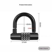 Secure 4-digit Combination Lock Rust-proof U-shaped for Luggage and Backpacks juoda