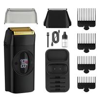 2-in-1 Electric Foil Shaver & Beard Trimmer for Men, IPX7 Waterproof Electric Razor,3-Speed 9000 RPM Motor, Interchangeable Titanium Blades