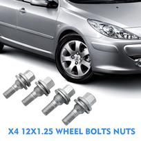 4Pcs For PEUGEOT106 1007 205 206 207 306 307 405  with original Peugeot Alloy Wheel Bolts Nuts Screws studs alloy