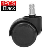 2 Inch Replacement Soft Mute Desk Caster Wheels for Work Gaming Chair Heavy Duty and Safe Rolling Office Chair Wheels Hardware 1PCS-Black