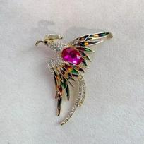 Advanced Light Luxury Alloy Brooches for Women Multiple Styles Colored Phoenix Design Wedding Party Ceremonial Dress Gift TRENDY