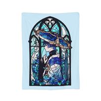 Stained Glass Wanderer Genshin Impact Blanket Fleece Summer Multi-function Super Soft Throw Blankets for Bed Bedroom Quilt Size: 75*100cm, Weight: 230 GSM