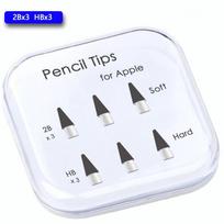Touchscreen Soft Pencil Nibs 2B Replaceable Silicone Rubber Stylus Touch Pen Tips for Ipad Apple Pencil Tips Nibs 1st 2nd