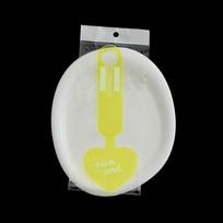 Colorful Love Shape Luggage Tag Airplane Suitcase Tag PVC Luggage Tag Fluorescent Baggage Tag  Men geltona