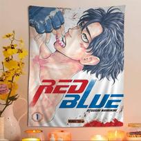 Comics Red Blue Printed Large Wall Tapestry Art Science Fiction Room Home Decor Decor Blanket 100X70CM