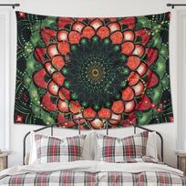 Boho Aesthetic Tapestry Mandala Tapestry Pink Floral Medallion Tapestries Wall Hanging Art Decor for Bedroom Living Room Dorm 100X70CM