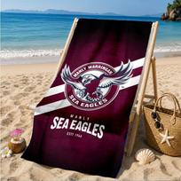 Manly Sea Eagles Crest Beach Towel, Quick-drying, Easy to Care for, Suitable for Both Fitness and Beach Vacations,Sports Essential 70cmx140cm(27x55inch)