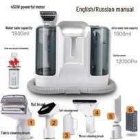 Multi-Function Fabric and Carpet Cleaner: Compact Sofa, Window, and Stain Removal Machine Deluxe Edition (6 Suction Heads)