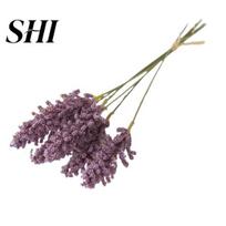 Fake Lavender 1 Bouquet Non-fading Fresh-keeping Faux Foam Silk Flower Household Artificial Flowers for Home Wedding violetinė