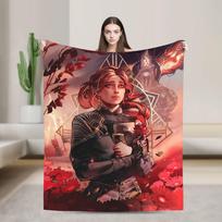 Šilti minkšti pledai Kelionės lėktuvu Clair Obscur Expedition 33 Žaidimas Lovos užtiesalai Flanenė patalynė Namų dekoravimui Sofos lovos 75X95CM