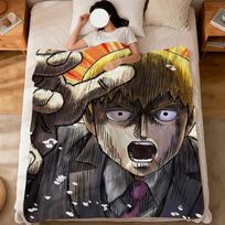 Anime Juokingas Mėmas M-Mob P-Psycho 100 Reigen Arataka Flanelinis Minkštas Šiltas Pliušinis Antklodė Sofa Svetainė Lova Dovana Namai Automobilis Nešiojamas 75X95CM