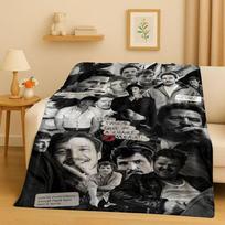 3D Pedro Pascal Gražus Aktorius Flanelinis pledas, Itin minkštas šiltas pliušinis užklotas namams Miegamojo Lovai Sofai Vaikams Pikniko Dovana 75X95CM