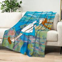 Cartoon Anime a-Anne of Green Gables Flannel Warm Comfort Soft Plush Blanket for Sofa Living Room Hogar Bedroom Travel Gift Home 75X95CM
