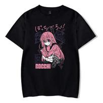 ?bocchi The Rock! Camiseta Negra Con Estampado De Anime S įvairiaspalvis