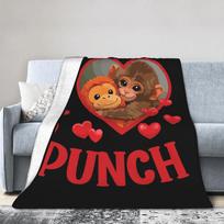 Myliu Punch Mielas Kūdikis Beždžionėlė Širdelė Antklodė Aksominė Rudens/Žiemos Kvėpuojanti Itin Minkšta Pledas Lovos Patalynė Patalynės Užtiesalai 75X95CM