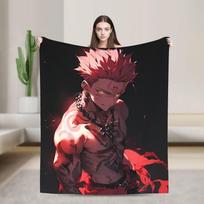 Anime Jujutsu Kaisen Flaneliniai pledai Manga pledai lovai miegamajam Šilta lovatiesė, 75X95CM