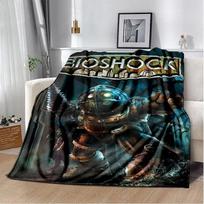 3D Retro BioShock Game Gamer  Blanket,Soft Throw Blanket for Home Bedroom Bed Sofa Picnic Travel Office Rest Cover Blanket Kids 100cmx150cm