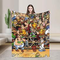 Asterikso ir Obelikso pledas Kelioninis Biuro Flanelinis Mesti Pledas Ant Sofos Lovos Super Minkštas Individualios Kokybės Lovatiesė Gimtadienio Dovana 75X95CM