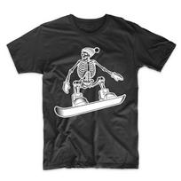 Men's Snowboarding Shirt - Skeleton Snowboarder Cool Snowboard T-Shirt S įvairiaspalvis