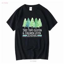 Tree Tops Glisten And Children Listen To Nothing T Shirt Funny Christmas Long or Short Sleeves Vintage Washed Soft Casual S įvairiaspalvis