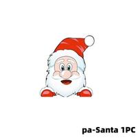 Christmas Car Door Sticker Santa Claus Wall Decal Breakthrough Design for Car Trunks Laptops Christmas Themed Sticker