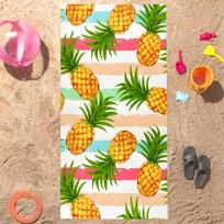 Pineapple-Printed Beach Towel: Tropical Vibes for Your Next Getaway! Suitable for towels, bath towels, beach towels 35x75cm&1pc