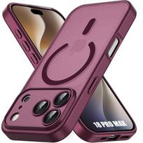 Coque pour iPhone 18 Pro Max, Protection avec Cercle Magnétique et Vitre Caméra - Bordeaux