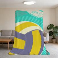 Fashion Cool Volleyball Blanket Flannel Warm Soft Throw Blanket For Room Sofa Childish Birthday Gifts Size: 75*100cm, Weight: 230 GSM